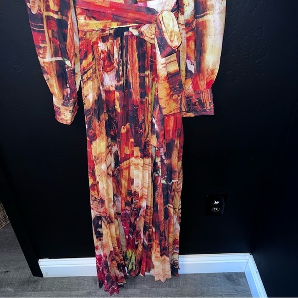 Latiste by Amy RUSTY ABSTRACT PRINT MAXI
DRESS Size:S NWT spring summer wedding - Picture 10 of 15